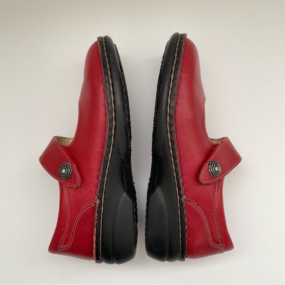 Finn Comfort Red Mary Jane Laval Nappa Leather Loafers Shoes Comfort 36 Wide - Picture 5 of 13